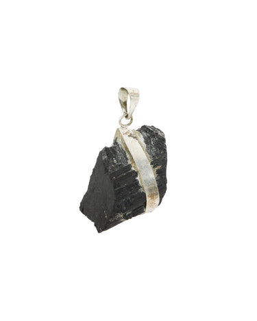 BLACK TOURMALINE SILVER PENDANT - 06 - KNUEFERMANN 