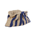 RAFFIA BEIGE/BLUE STRIPE BAG - KNUEFERMANN 