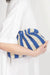 RAFFIA BEIGE/BLUE STRIPE BAG - KNUEFERMANN 